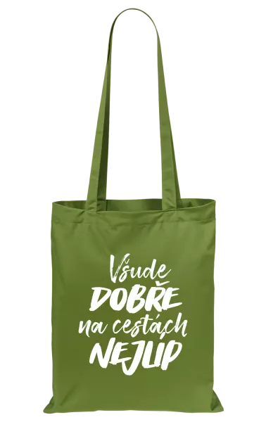 Látková taška Všude dobře na cestách nejlíp