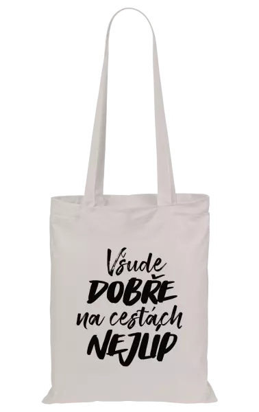 Látková taška Všude dobře na cestách nejlíp