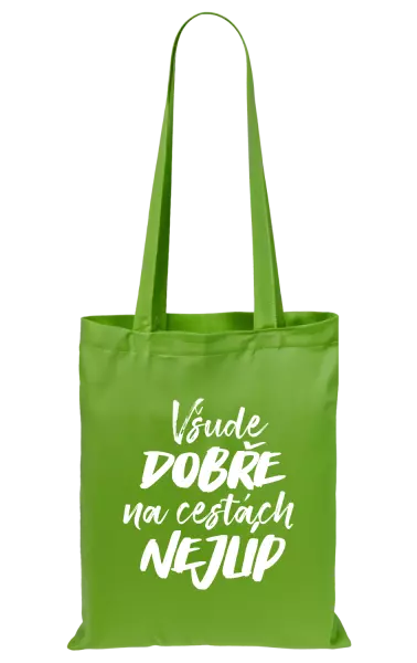 Látková taška Všude dobře na cestách nejlíp