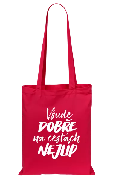 Látková taška Všude dobře na cestách nejlíp