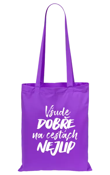 Látková taška Všude dobře na cestách nejlíp
