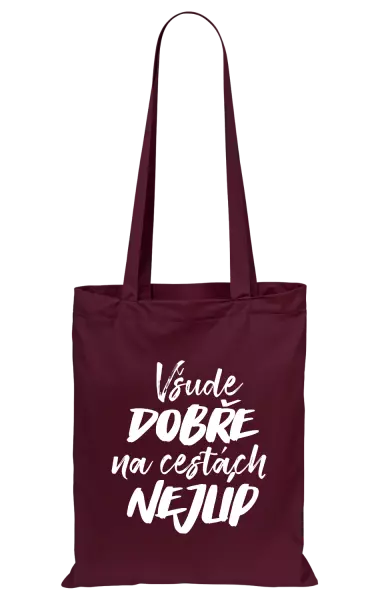 Látková taška Všude dobře na cestách nejlíp