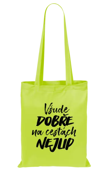 Látková taška Všude dobře na cestách nejlíp