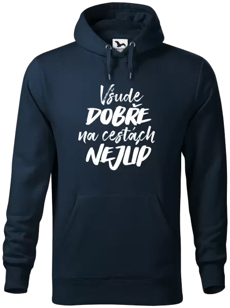 Pánská mikina Všude dobře na cestách nejlíp