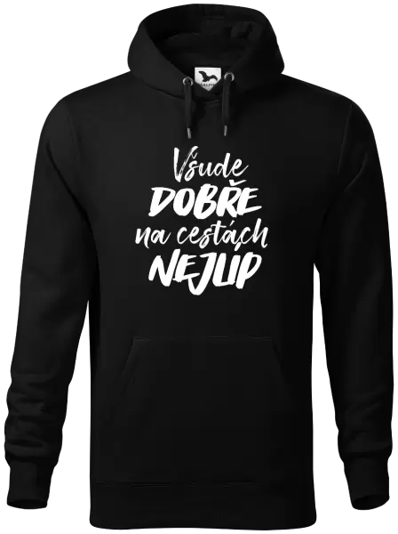 Pánská mikina Všude dobře na cestách nejlíp