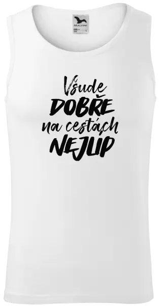 Pánské tílko Všude dobře na cestách nejlíp