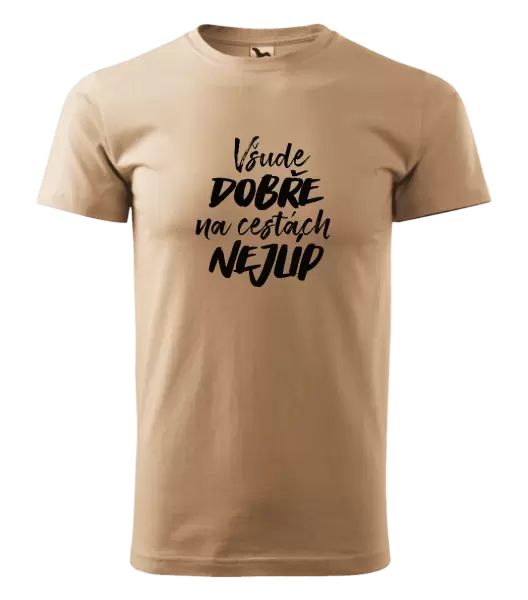 Pánské tričko Všude dobře na cestách nejlíp