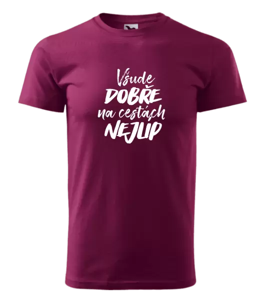 Pánské tričko Všude dobře na cestách nejlíp