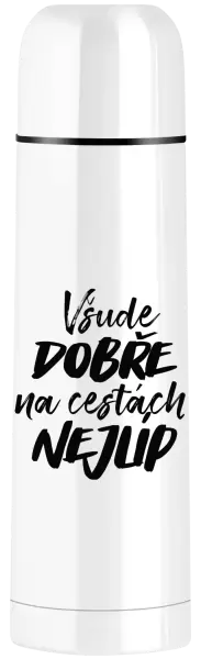 Termoska Všude dobře na cestách nejlíp