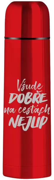 Termoska Všude dobře na cestách nejlíp