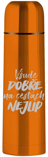 Termoska Všude dobře na cestách nejlíp