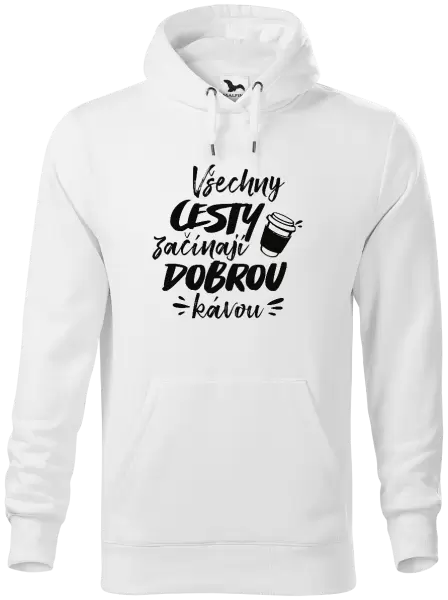 Pánská mikina Všechny cesty začínají dobrou kávou
