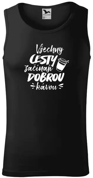 Pánské tílko Všechny cesty začínají dobrou kávou