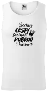 Pánské tílko Všechny cesty začínají dobrou kávou