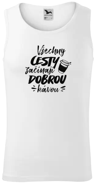 Pánské tílko Všechny cesty začínají dobrou kávou