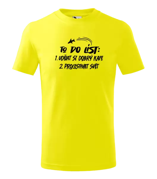 Dětské tričko To do list