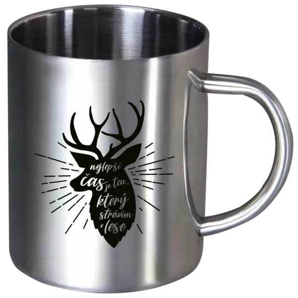 Nerezový hrnek Nejlepší čas v lese