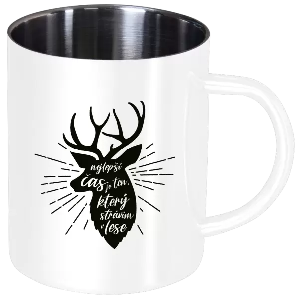 Nerezový hrnek Nejlepší čas v lese