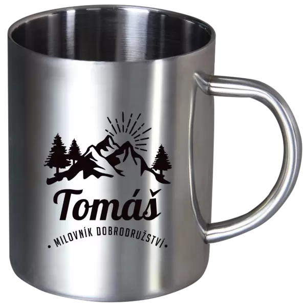 Nerezový hrnek Milovník dobrodružství