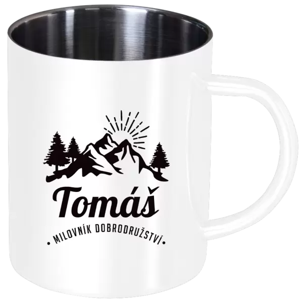 Nerezový hrnek Milovník dobrodružství