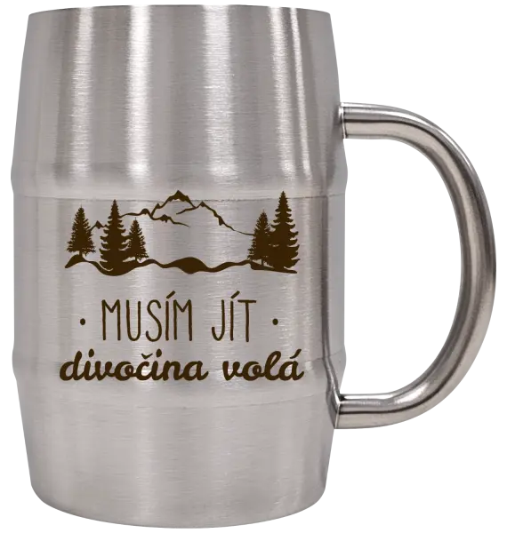 Nerezový chladicí půllitr Musím jít, divočina volá
