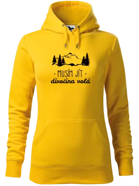 Dámská mikina Musím jít, divočina volá