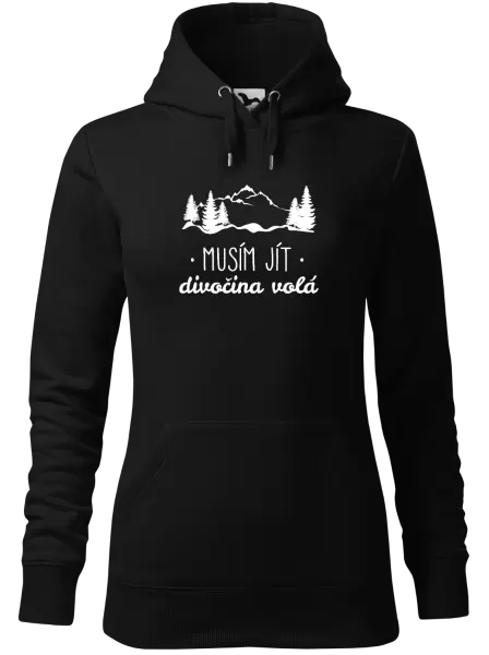 Dámská mikina Musím jít, divočina volá