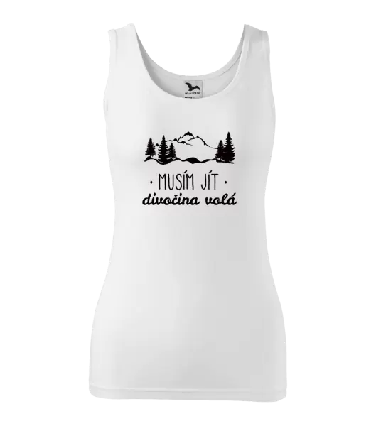 Dámské tílko Musím jít, divočina volá