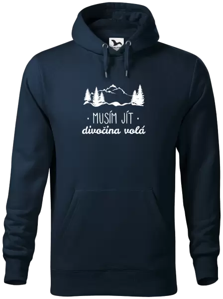 Pánská mikina Musím jít, divočina volá