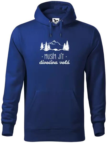 Pánská mikina Musím jít, divočina volá