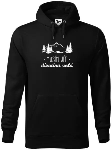 Pánská mikina Musím jít, divočina volá