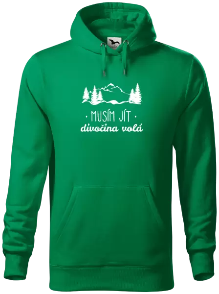 Pánská mikina Musím jít, divočina volá