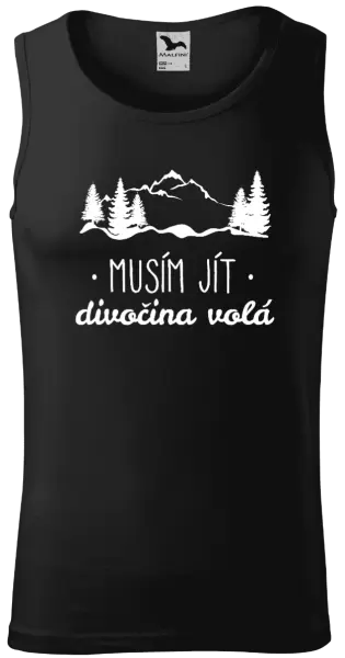 Pánské tílko Musím jít, divočina volá