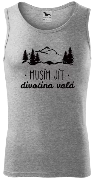 Pánské tílko Musím jít, divočina volá