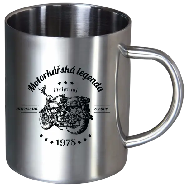 Nerezový hrnek Motorkářská legenda