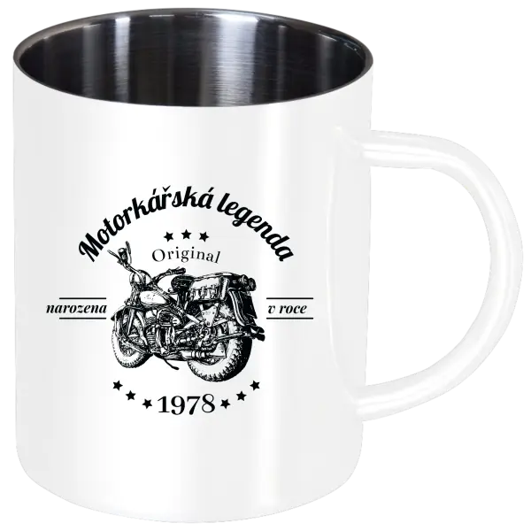 Nerezový hrnek Motorkářská legenda