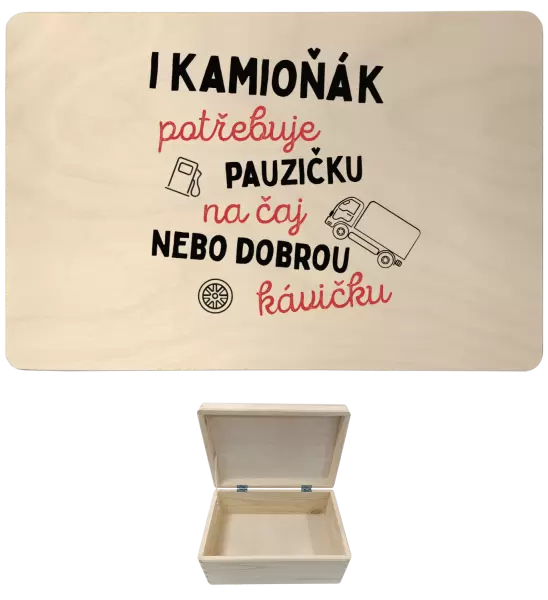 Dřevěný box s víkem I kamioňák potřebuje pauzičku