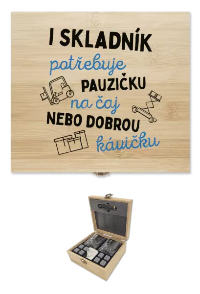 Whisky sada v krabičce I skladník potřebuje pauzičku