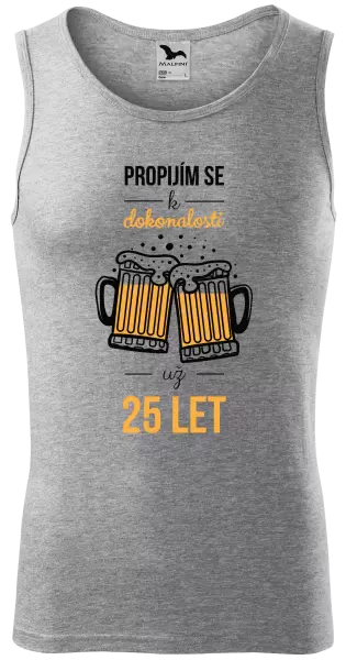Pánské tílko Propíjím se k dokonalosti už x let