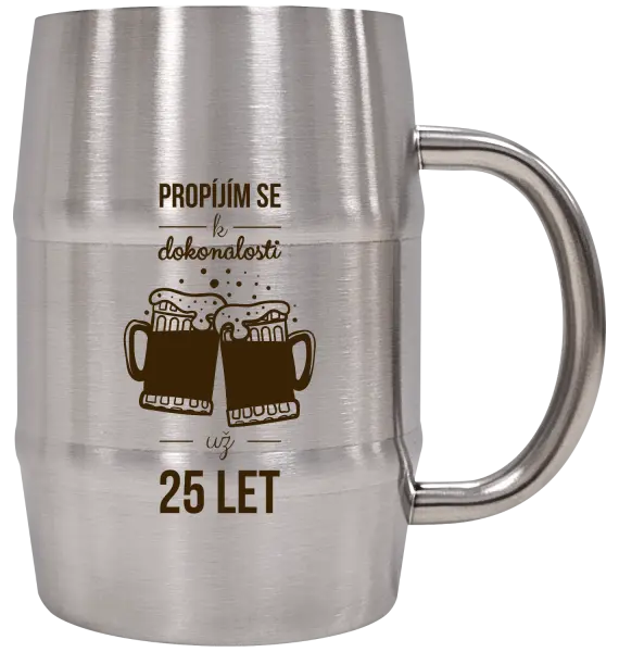 Nerezový chladicí půllitr Propíjím se k dokonalosti už x let