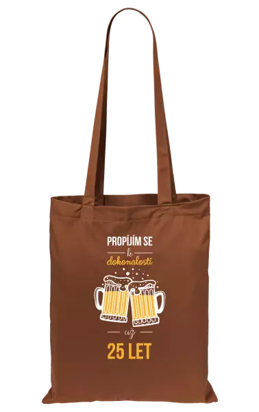 Látková taška Propíjím se k dokonalosti už x let