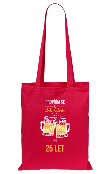 Látková taška Propíjím se k dokonalosti už x let