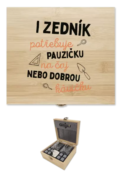 Whisky sada v krabičce I zedník potřebuje pauzičku