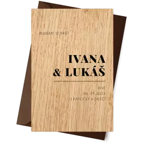 Dřevěné oznámení IVANA