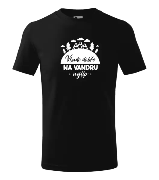 Dětské tričko Všude dobře na vandru nejlíp
