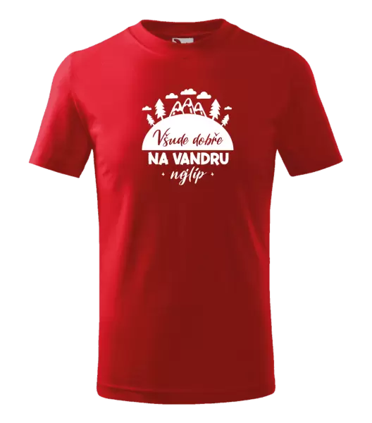 Dětské tričko Všude dobře na vandru nejlíp