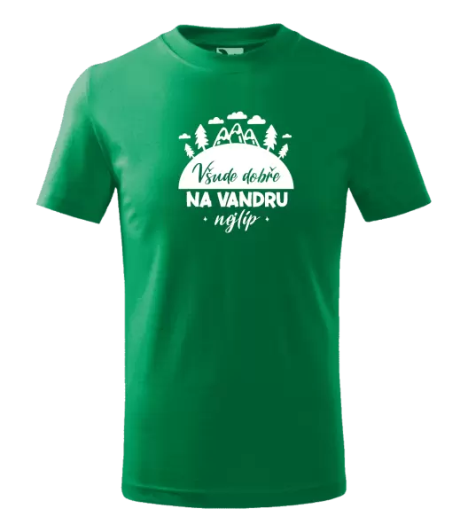 Dětské tričko Všude dobře na vandru nejlíp