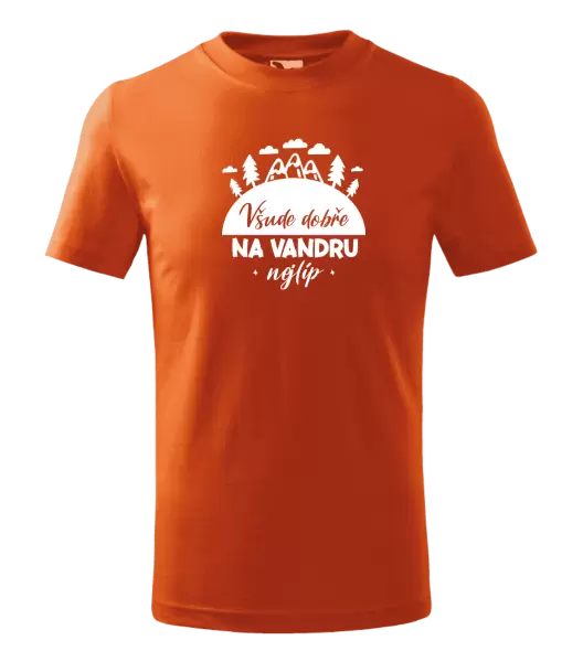 Dětské tričko Všude dobře na vandru nejlíp