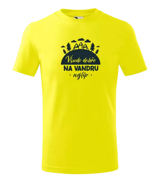 Dětské tričko Všude dobře na vandru nejlíp