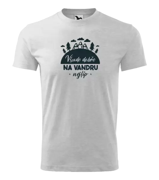 Dětské tričko Všude dobře na vandru nejlíp